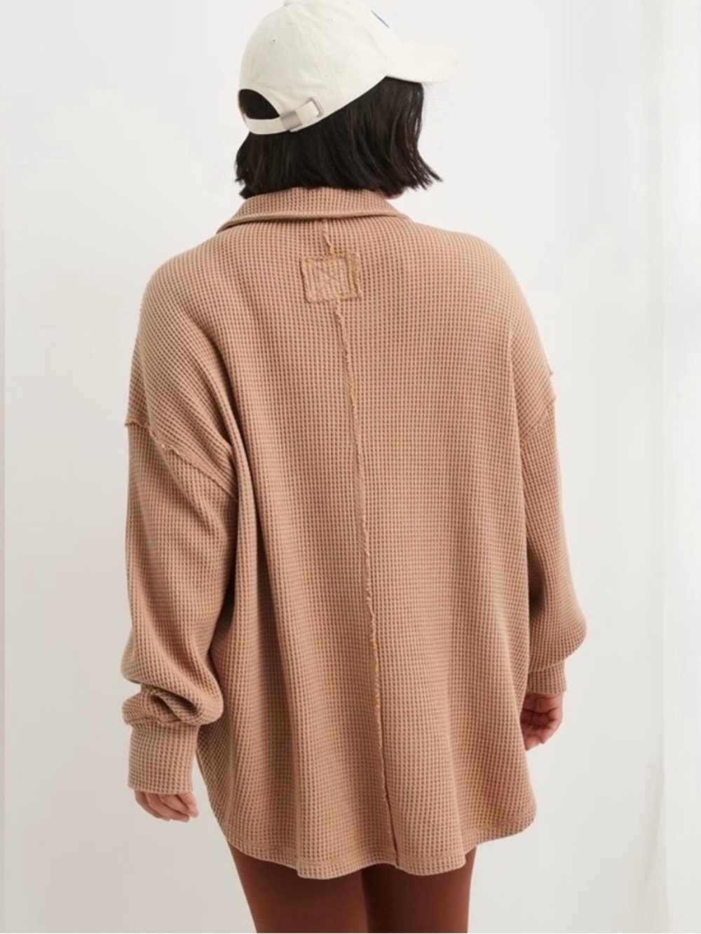 Aerie Lumberjane waffle knit polo sweatshirt Medium - Picture 2 of 9
